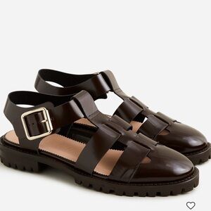 J. Crew Dark Brown Leather Flats